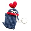 Macaroni Edge Yarn Mascot Keychain Case Monster Keychain Organizer Key