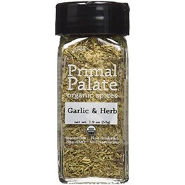 Primal Palate Organic Spices Garlic & Herb, Certified Organic, 1.9 oz Bottle