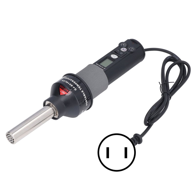 6Pcs Hot Air Gun LCD Digital Display Adjustable Portable Heating