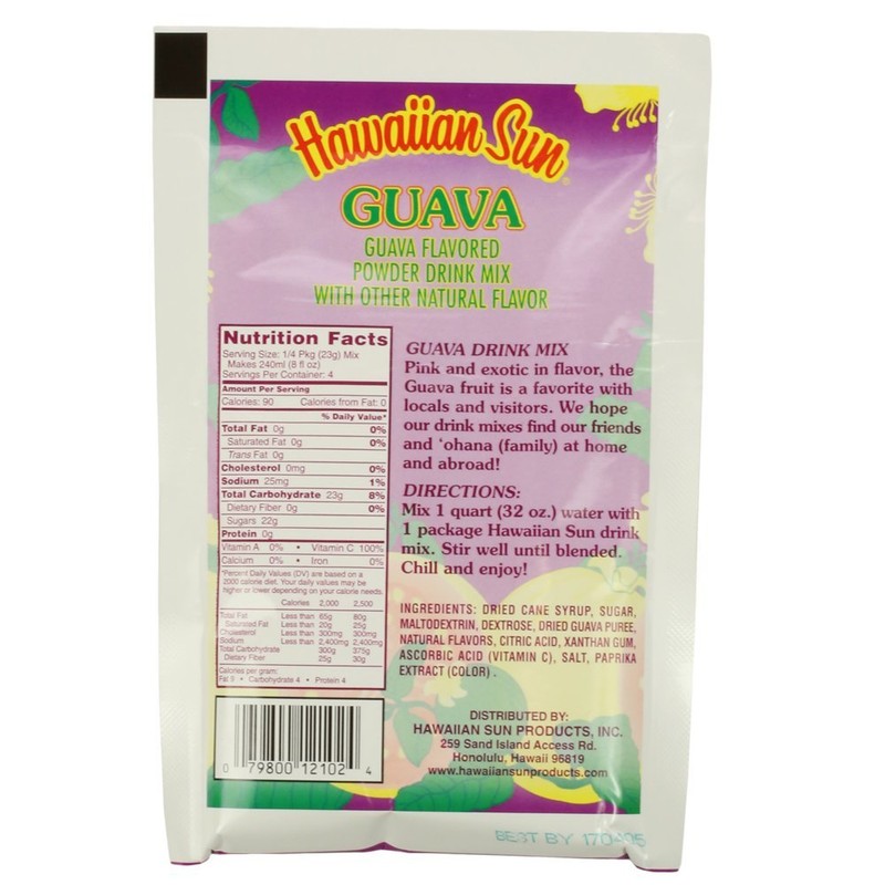 Hawaiian Sun Powder Drink Mix, Guava, 3.23-Ounce