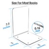 MaxGear Bookends Acrylic Book Ends Clear Book Ends for Shelves
