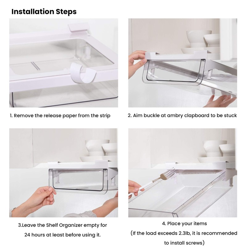 vacane Under Shelf Basket Organizer, Under Shelf Storage Drawer Pull