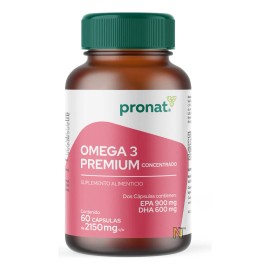 Omega 3 Premium Concentrado - Pronat - 1,500 mg EPA+DHA 60 Cápsulas