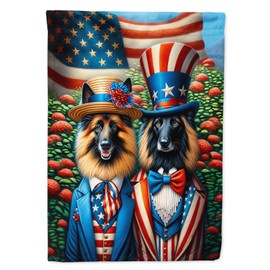 Caroline's Treasures DAC4188GF All American Belgian Tervuren Garden Flag Mailbox Flag Decorative Yard Flag Banner Outside Patio Artwork Yard Flower Beds, Garden Size, Multicolor