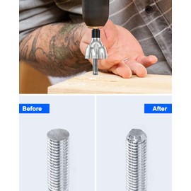 VASTHOME Deburring External Chamfer Tool for Metal and Resin, 3D Printer Tools, Copper Pipe Deburring Tool, PVC Deburring Tool, Equipped with 10 High-Speed Steel Swivel Blades and Drill Bit