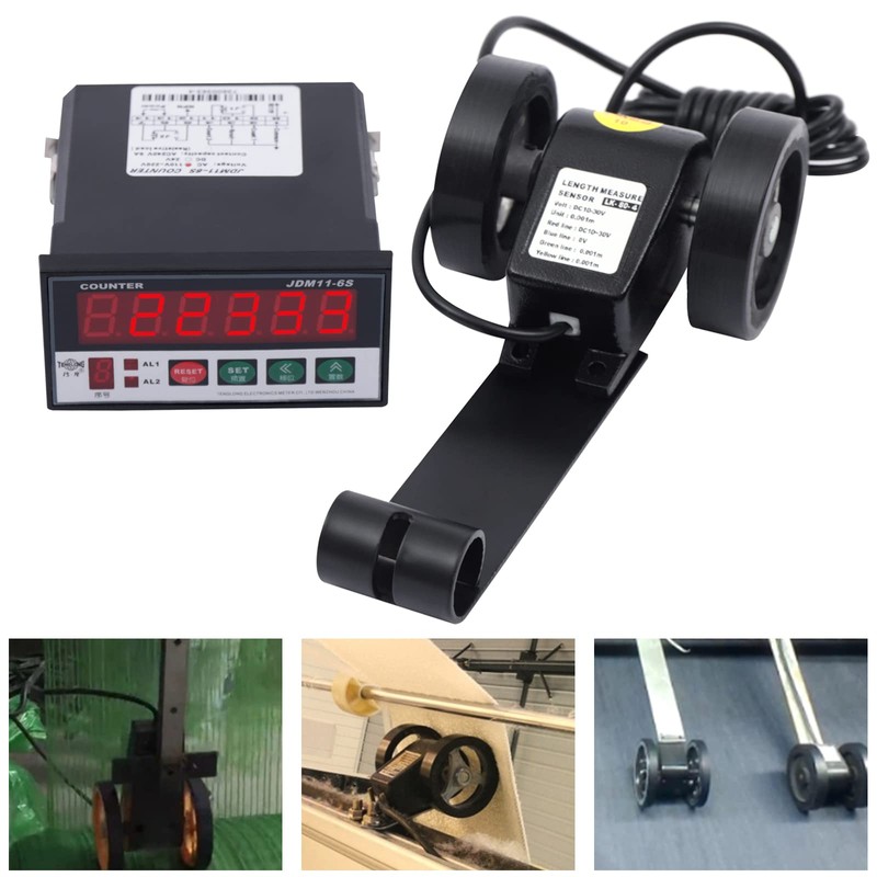 Wheel Sensor Meter Counter, HD Display Length Meter Measuring Counter,