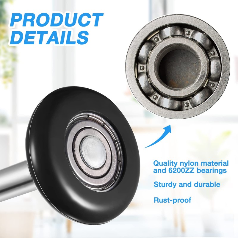 Funtery 12 Pack Nylon Garage Door Roller 2 Inch Quiet