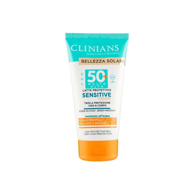 Clinians Schönheits-Solar-Milch Sensitive LSF 50+, 150 ml