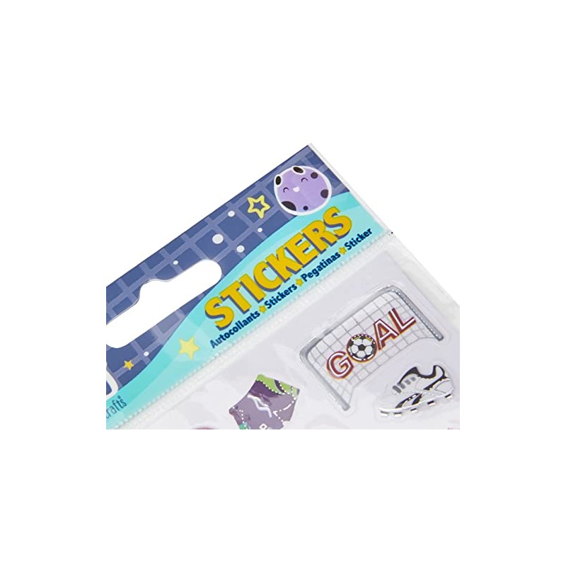 Craft Planet CPT 6561058 Fun Stickers-Football Match, Assorted