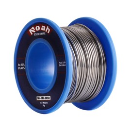 Noah Tin Lead Rosin Core Solder Wire for Soldering, Content 2.0% Solder flux Sn60-Pd40 (1.0mm, 50g)