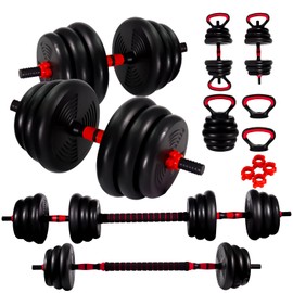 Adjustable Dumbbell Set 20LBS Weight Set for Home Gym Full Body Workout with Multiple Fitness Combinations