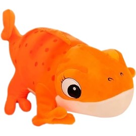 HFFJJLTU Chameleon Stuffed Animal Plushie, Cute Chameleon Doll, Orange Chameleon Plush Doll Fun Educational Toy Home Decoration Hugging Pillow Cartoon Plush Animal Doll Gifts For Kids, 30cm