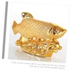 GRIRIW Decorative Goldfish Statue Ceramic Goldfish Ornament for Home Car