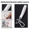 CHEZENHUI Compatible with Land Rover Key Fob Cover with Leather