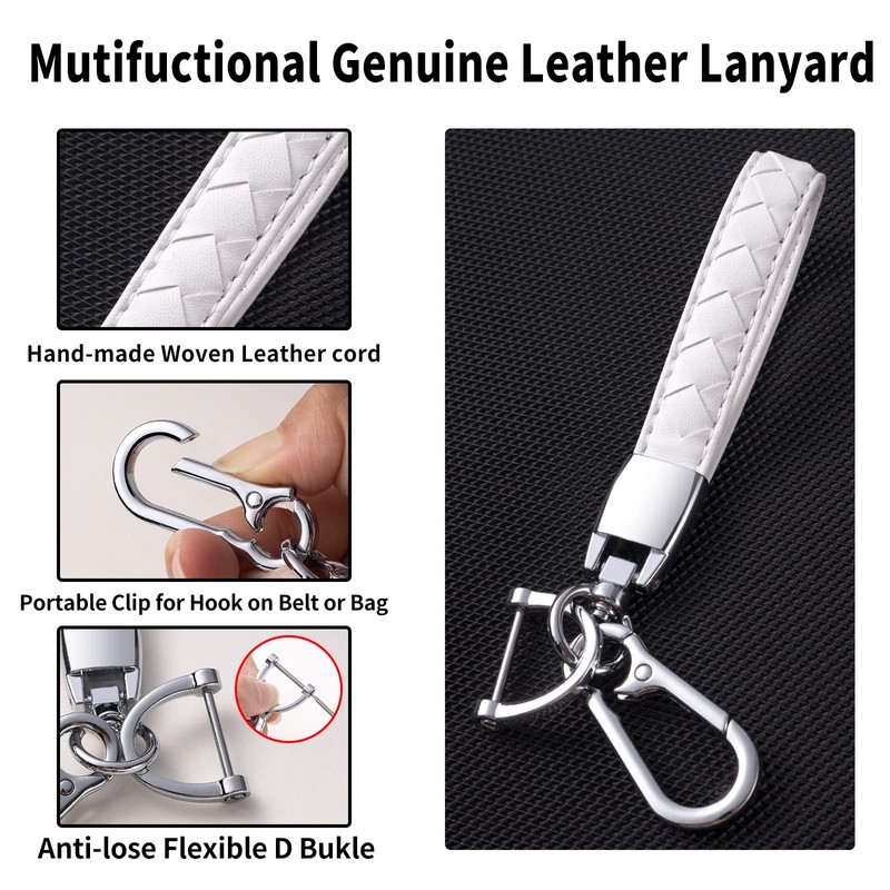 CHEZENHUI Compatible with Land Rover Key Fob Cover with Leather
