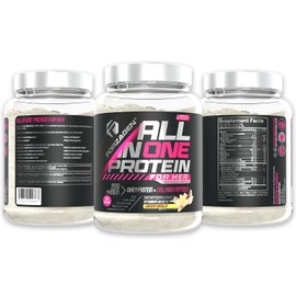 Forzagen All in One Protein for Her | Women’s Protein Powder with Multi Collagen Peptides | Hydrolyzed Collagen Supplement, Gut Health, Great for Pre & Post Workout | Vanilla, 30+ Servings