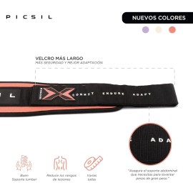 Picsil Cinturón Lumbar Para Levantamiento Peso Azul Talla Xl