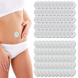 100 Stück Rizinusöl Packung Wrap für Den Bauchnabel, Selbstklebend Rizinusöl Pads Spunlace-Tuch Stark Saugfähig Rizinusöl-Pads Einmalgebrauch Rizinusölpackungen (Enthält kein Öl)