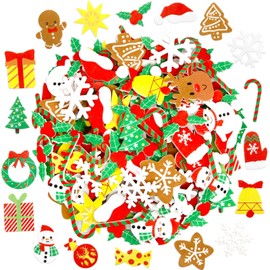 Christmas Foam Stickers Shapes Christmas Craft Sticker for Holiday Party Decoration 300 Pcs