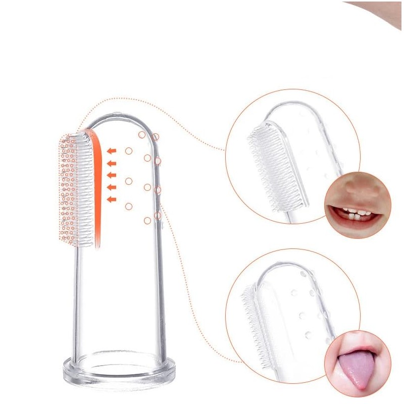 ABBA's 3 Cepillos de dientes de dedo para bebé de
