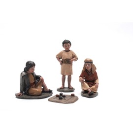 Bambini che Giocano | 3 Pezzi | Set di Statuine Decorative | Figure misteriose |Figure del presepe |Serie 11 cm| Progettato da José Luis Mayo Decorazione natalizia |Nascita
