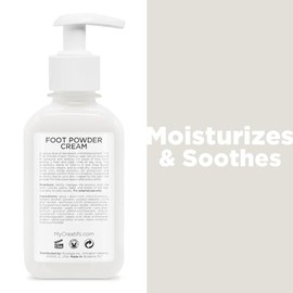 Crema en polvo para pies para talones secos agrietados, control de olores e hidratación intensa de la piel, 8.5 onzas líquidas, con manteca de karité 