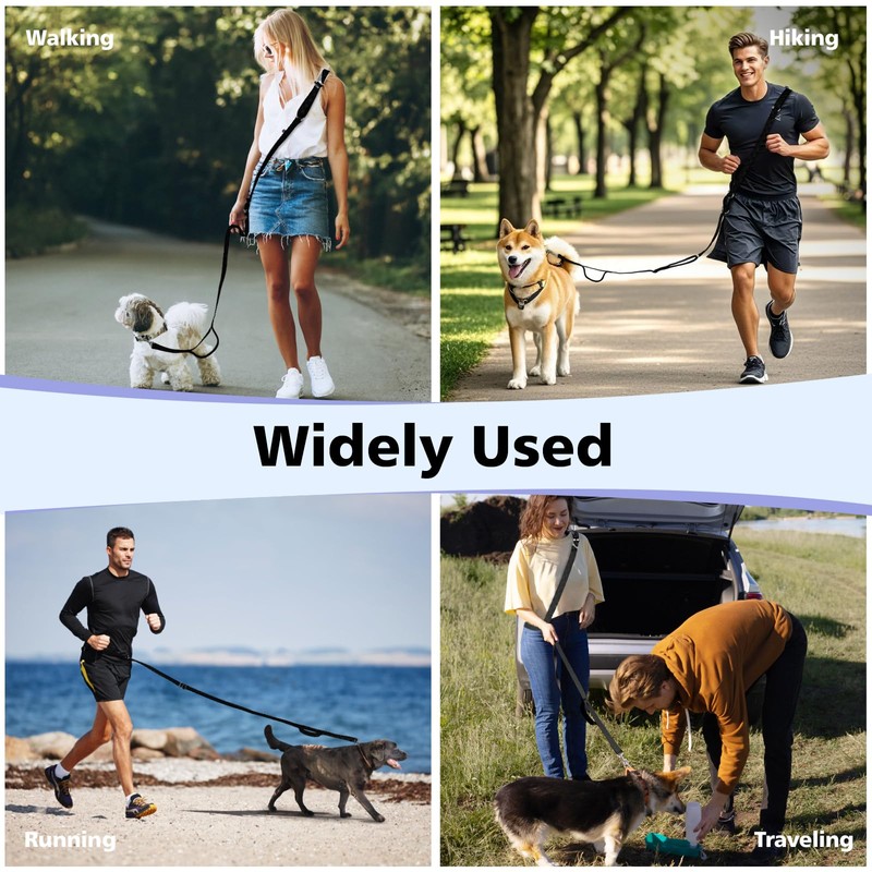 Tivray Hands Free Dog Leash, 8.5ft Versatile Crossbody Waist with