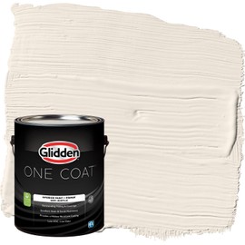 Glidden Interior Paint + Primer: White/Pearls and Lace, One Coat, Semi-Gloss, 1 Gallon