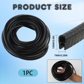 10M Autotür Kantenschutz aus schwarzem Gummi, Universal Fit ohne Kleber, Langlebiger Schutz für Limousinen, LKW, SUV, ATV, UTV – Einfache Installation