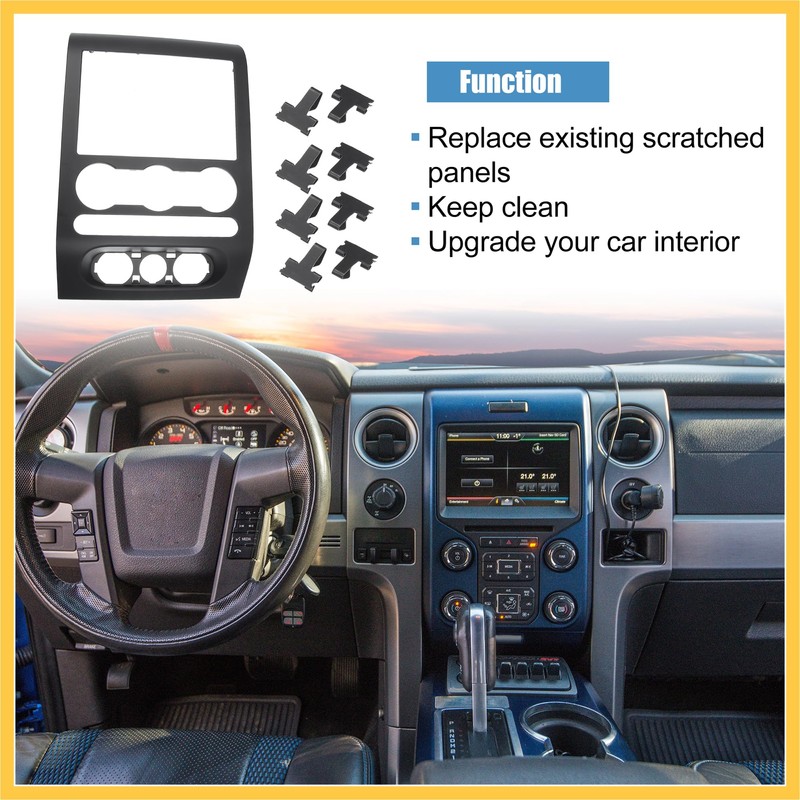 REPAIROCK Front Dash Radio Bezel Center Trim Panel Cover for