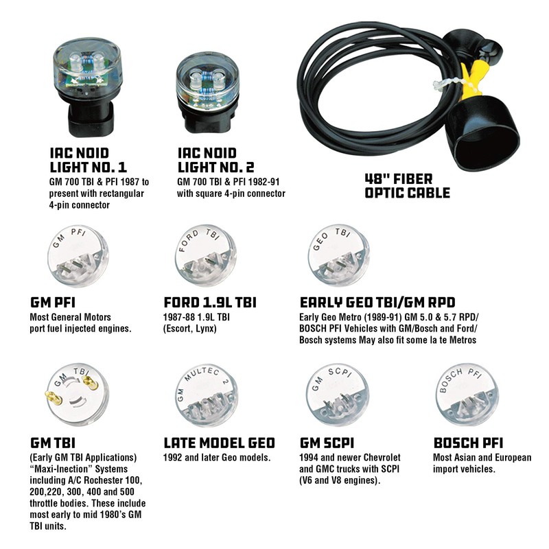 Powerbuilt Deluxe Fuel Injection Test Noid Light Tool Set, Kit