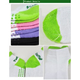 Gaorui Women's Premium Non-Slip Excercise Sock For Yoga Palates Barre Ballet Barre Cotton Ankle free size Green