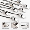 Sopoloray 24 Pack Stainless Steel Whistles with Lanyards,Professional Loud Referee