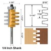 FivePears Finger Joint Router Bit with 1/4" Shank,Reversible Finger Joint