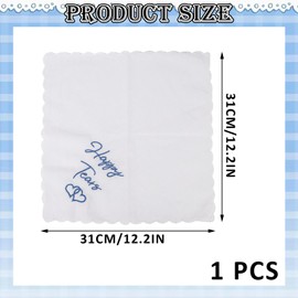 1 pcs Elegant Wedding Handkerchief, Embroidered Cotton Lace Hanky, Happy Tears Tissues Wedding Keepsake, Happy Tears Handkerchief, Something Blue for the Bride, Tissues Gift for Bride & Parent