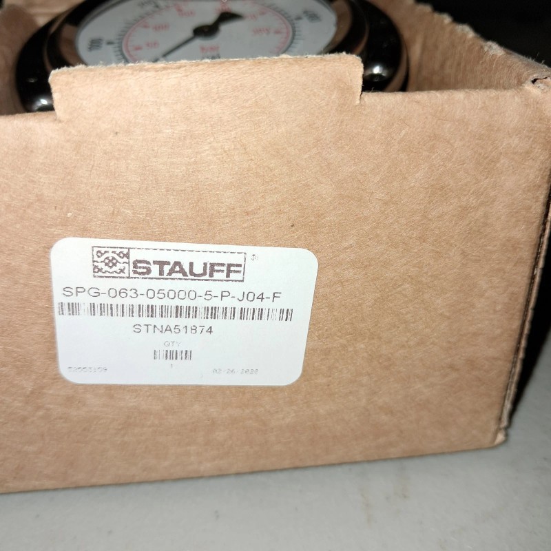 stauff 2.5" 63mm Liquid Filled Pressure Gauge 0-5000 PSI 4an