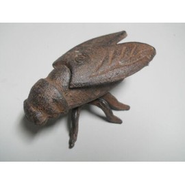 Vintage 3 Cast Iron Garden Bugs LARGE HORSE FLY Flower Insects Plants FLIES