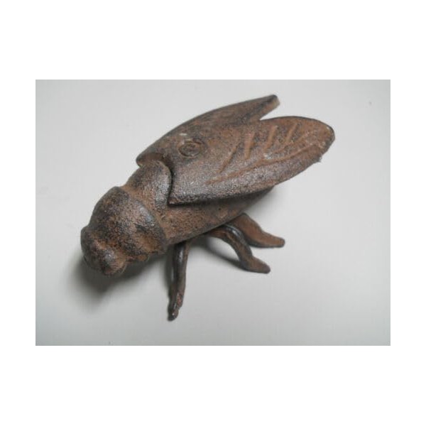 Vintage 3 Cast Iron Garden Bugs LARGE HORSE FLY Flower
