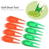 Alvinlite 8pcs Golf Divot Repair Tools, Plastic Golf Pitchforks Golf