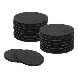 uxcell Round Felt Furniture Pads, 16Pcs 1.6" Dia x 0.12" Thick Adhesive Backed Felt Non-Slip Anti-Scratch Felt Pads Chair Leg Protectors for Protecting Hardwood Floor, Black