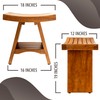 Purteak Teak Shower Bench, 450 Pound Capacity Shower Stool, Water