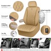 CAR PASS Piping Luxury PU Leather Two Front Car Seat
