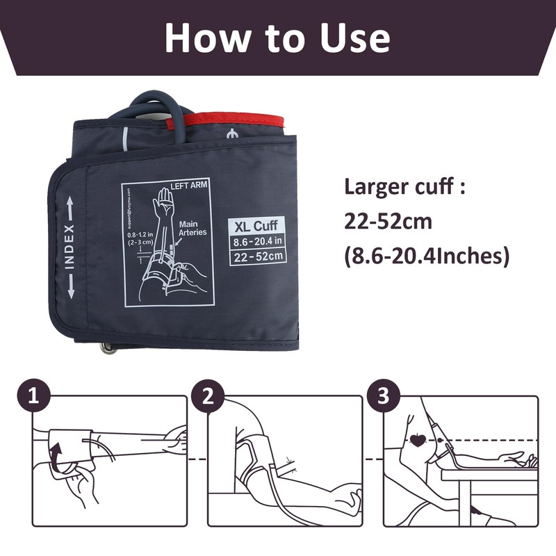 Extra Large Blood Pressure Cuff, 22-52CM Compatible with Omron and