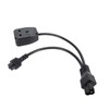 Power Plug Cable 30cm Y Shape IEC320 C6 Male to