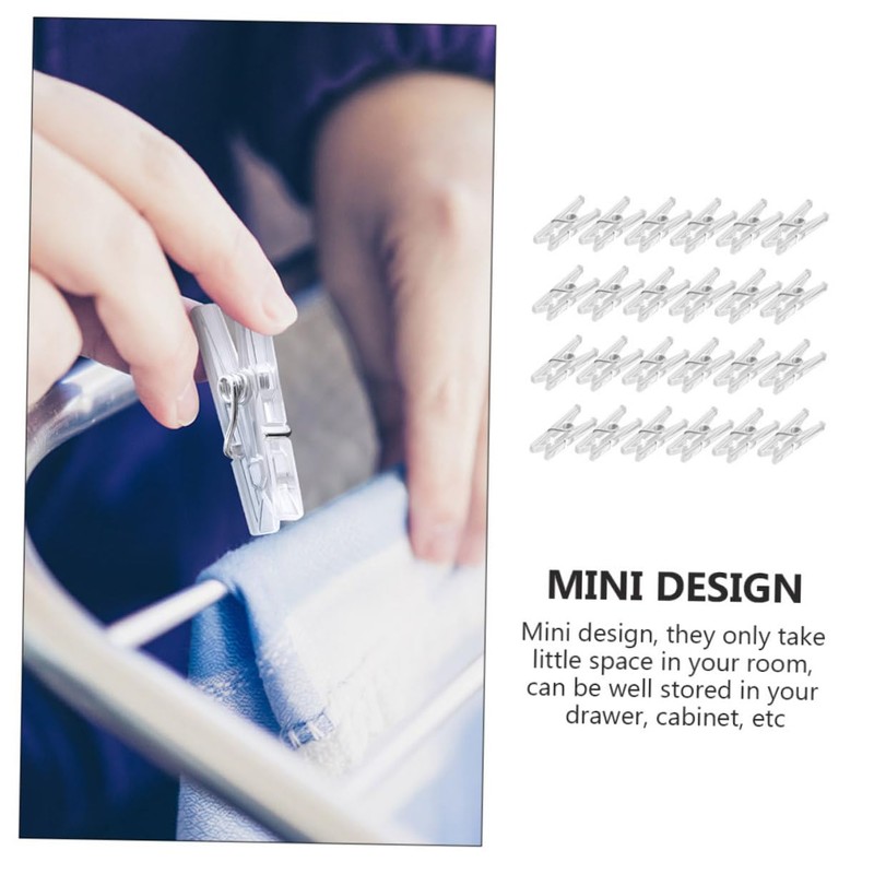 Hohopeti 100pcs Mini Plastic Clips Set for Photos and Clothes