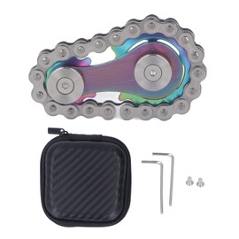 Metal Sprockets Chains Decompression Toy Stress Relief Keep Focusing Fingertip Bike Chain Gears Sensory Toy Multicolor