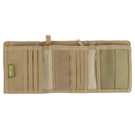 Armycrew Tri Fold Hook and Loop Closure 18 Pockets Durable Tactical Wallet - USA Khaki