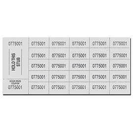 Auction Tickets - 500 Sheets - WHITE
