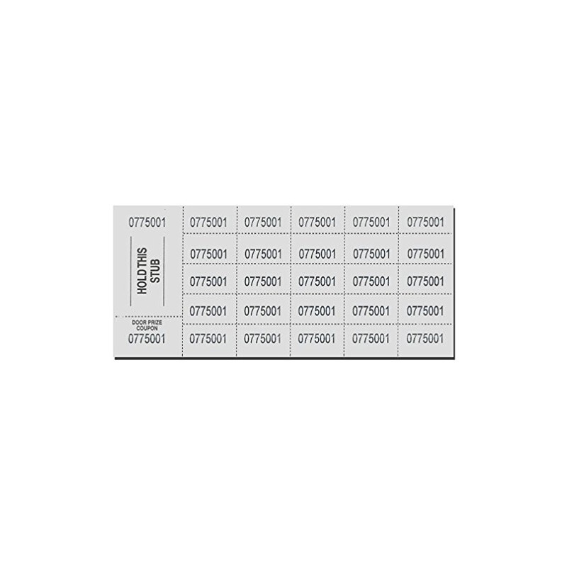 Auction Tickets - 500 Sheets - WHITE
