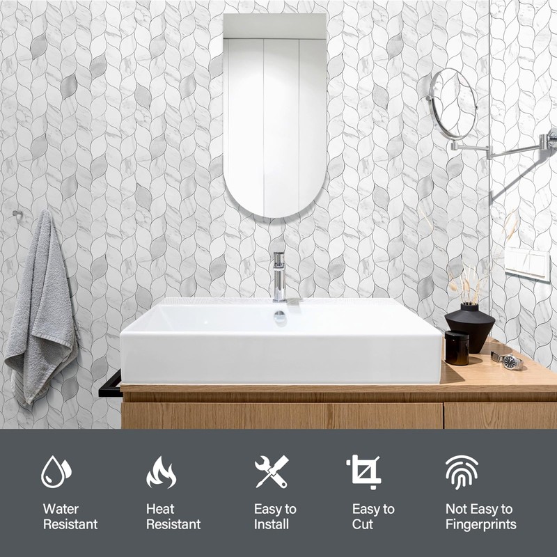 Tilingview 10-Sheet Peel and Stick Backsplash Tile for Kitchen, Self-Adhesive